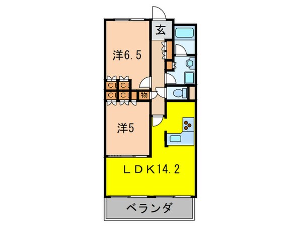 甲子園六石町ハイツの物件間取画像